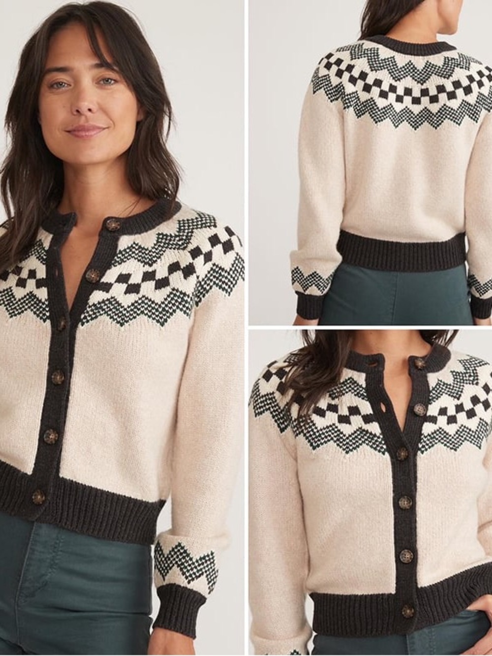 Marine Layer Cardigan Ava Fair Isle Size XS Cabincore Camping Wool Alpaca Soft - Picture 1 of 11